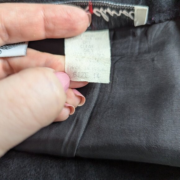 Vintage Sag Harbor Black Wool Pencil Skirt Size 14 - Picture 6 of 10